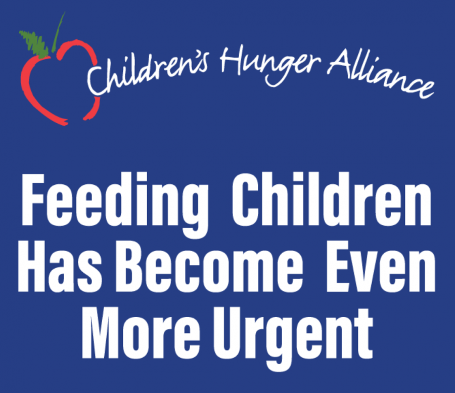 CHA logo with "Feeding children has become even more urgent"